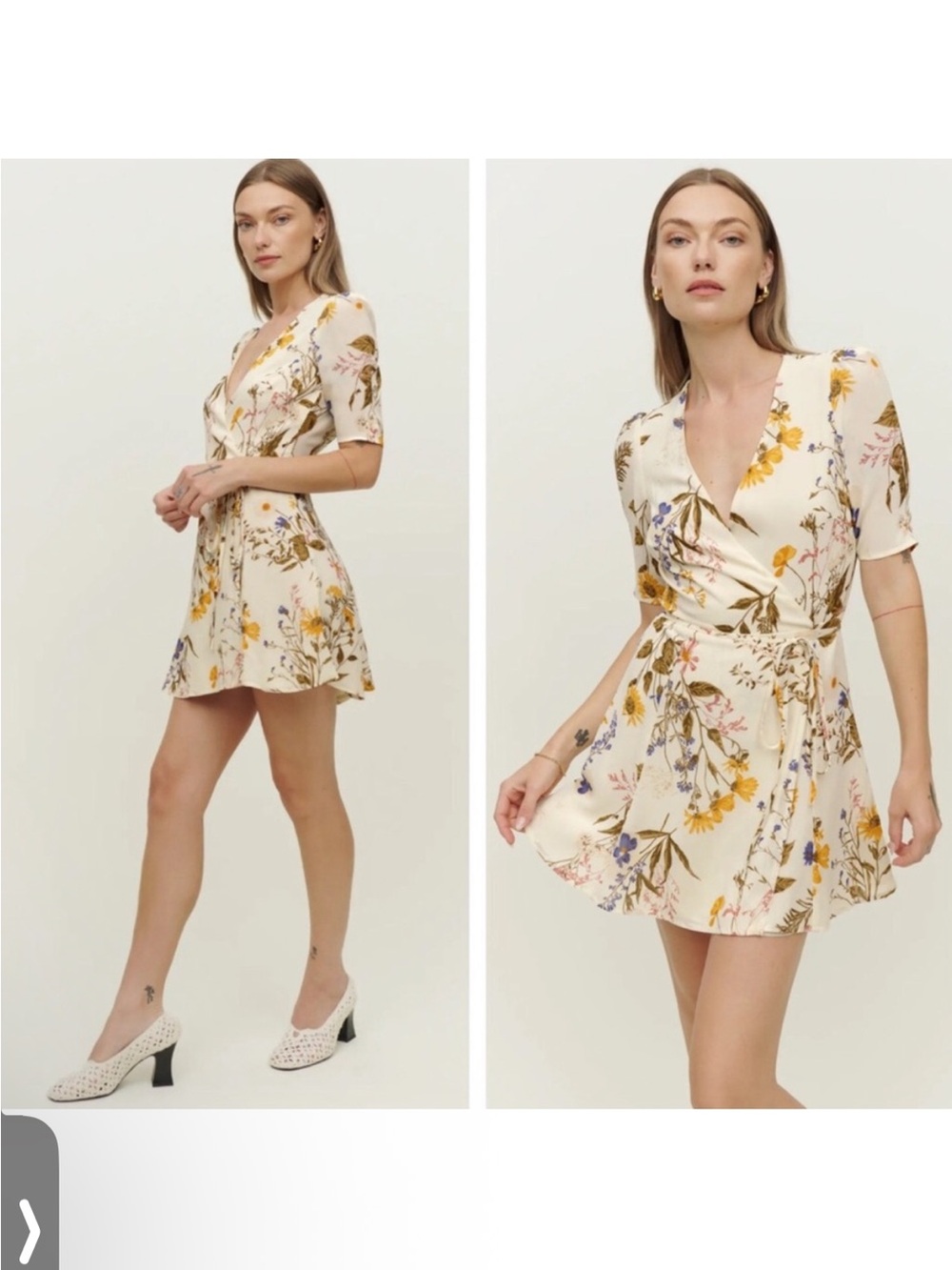 Reformation Lucky Floral Wrap Dress! Size S - Picture 4 of 4